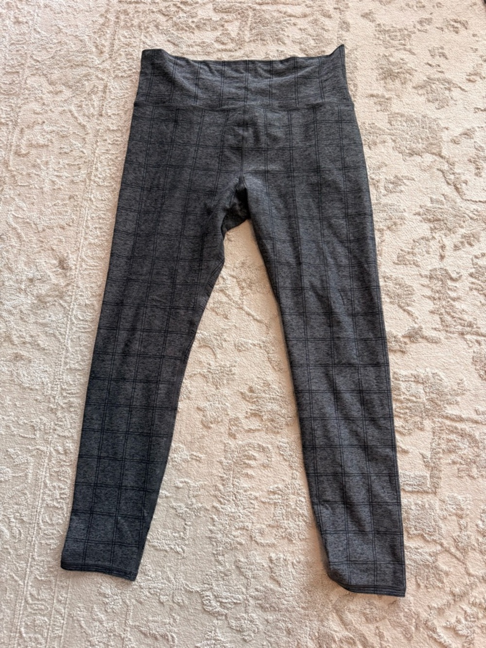 Vuori Gray Plaid Clean Elevation Leggings